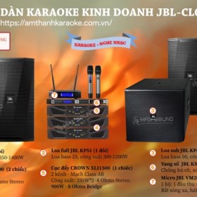 Dàn karaoke kinh doanh JBL CL02 diện tích 20-25 m2 sàn