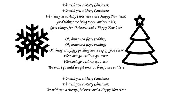 Lời bài hát karaoke We wish you are Merry Christmas