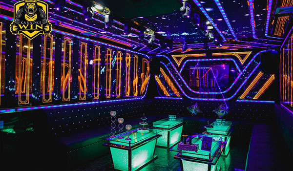 Không gian nội thất của karaoke Win ghi điểm với khách hàng
