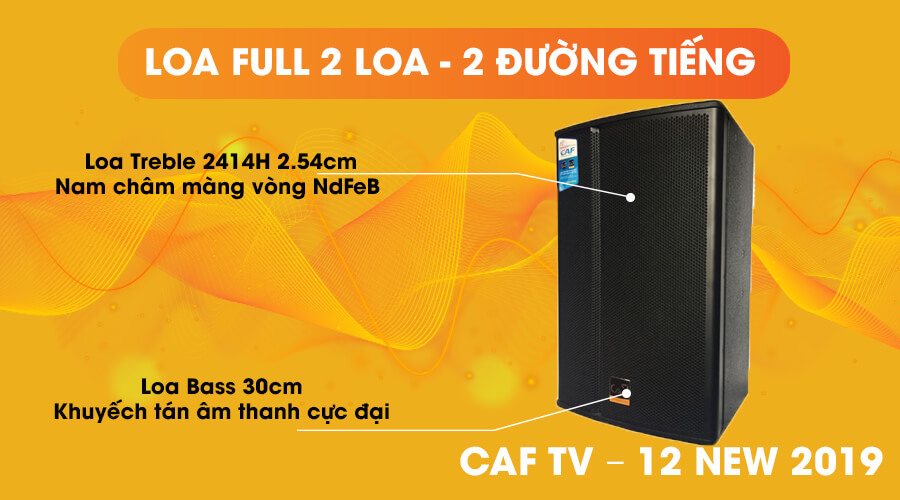 Loa CAF TV-12 full 2 loa 2 đường tiếng