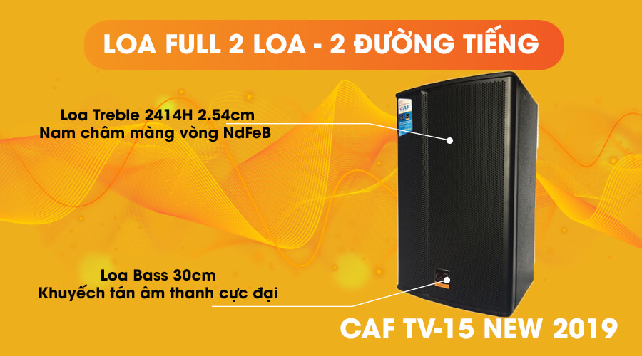 Loa CAF TV-15 full 2 loa 2 đường tiếng