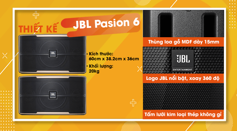 Thiết kế loa JBL Pasion 6