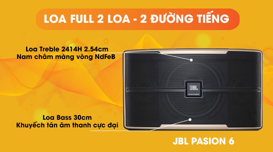 Loa JBL Pasion 6 full 2 loa 2 đường tiếng