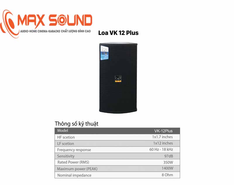 Loa CAF VK12 PLUS cho âm thanh chất lượng