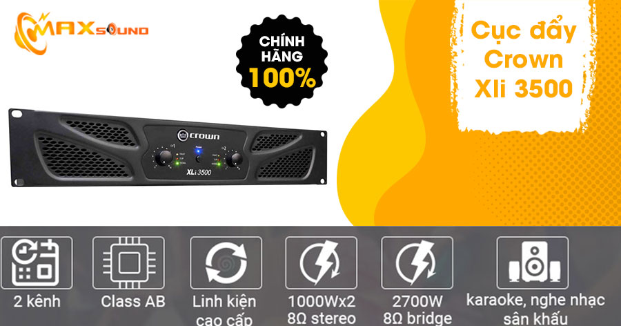 Cục đẩy công suất Crown XLI 3500 Cục đẩy công suất Crown XLI 3500