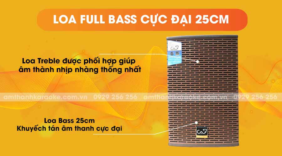 Loa CAF KTV-110 Pro new 2019 full bass cực đại 25cm