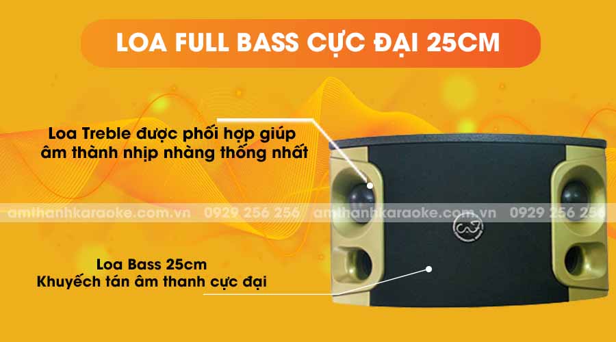 Loa CAF TV-10G full bass cực đại 25cm