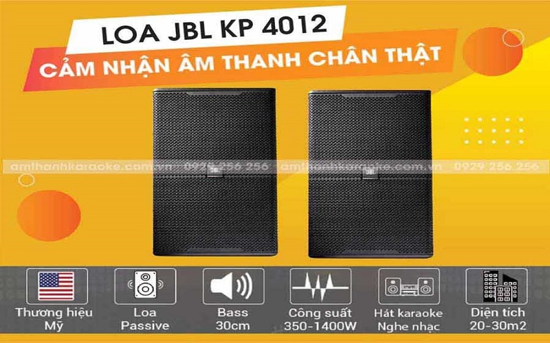 Loa JBL KP 4012 cảm nhận âm thanh sống động
