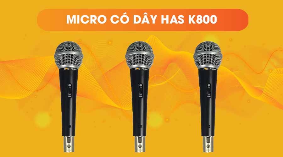 Thiết kế của micro có dây HAS K800