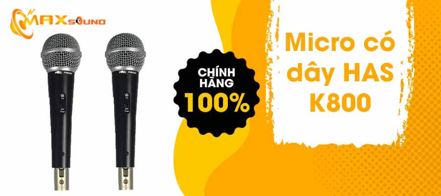 Micro có dây HAS K800 chính hãng