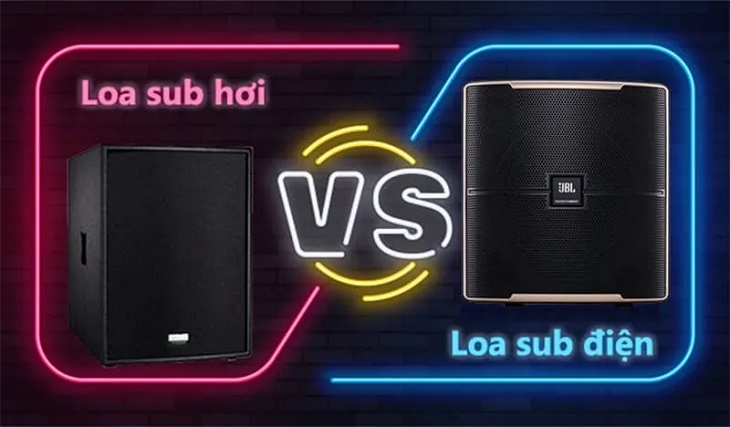 So sánh loa sub hơi và loa sub điện