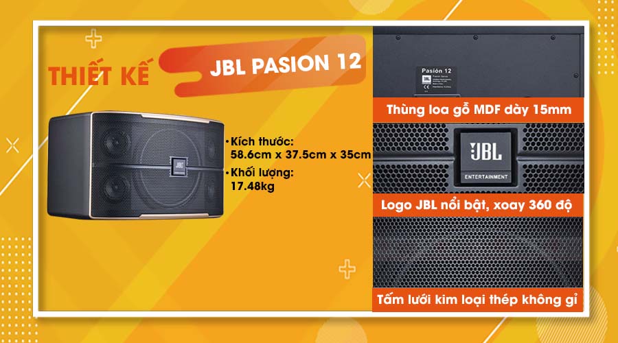 Thiết kế của loa JBL Pasion 12